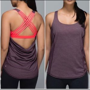 Lululemon Free to be wild black cherry 2 in 1 tank